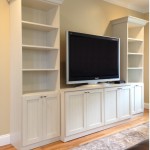 Entertainment Center, Custom built in, white shaker, white cabinets