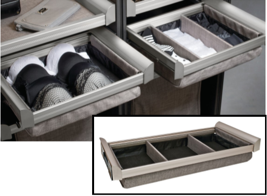 Lingerie divider, drawer storage, custom storage