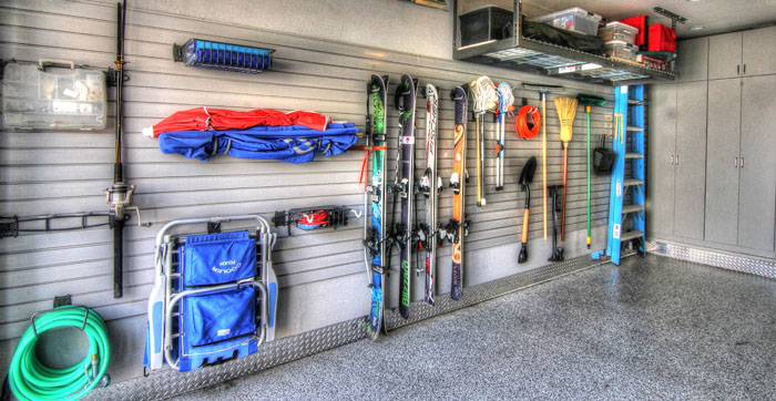 Custom garage storage, ski storage options