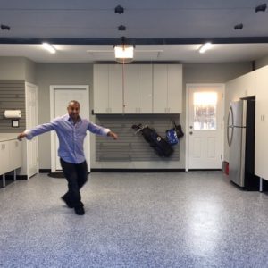 garage, epoxy floor, garage cabinets, remodeling