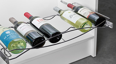 hafele pull out wine rack in cabinet